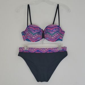 Two Piece Multicolored Bikini M